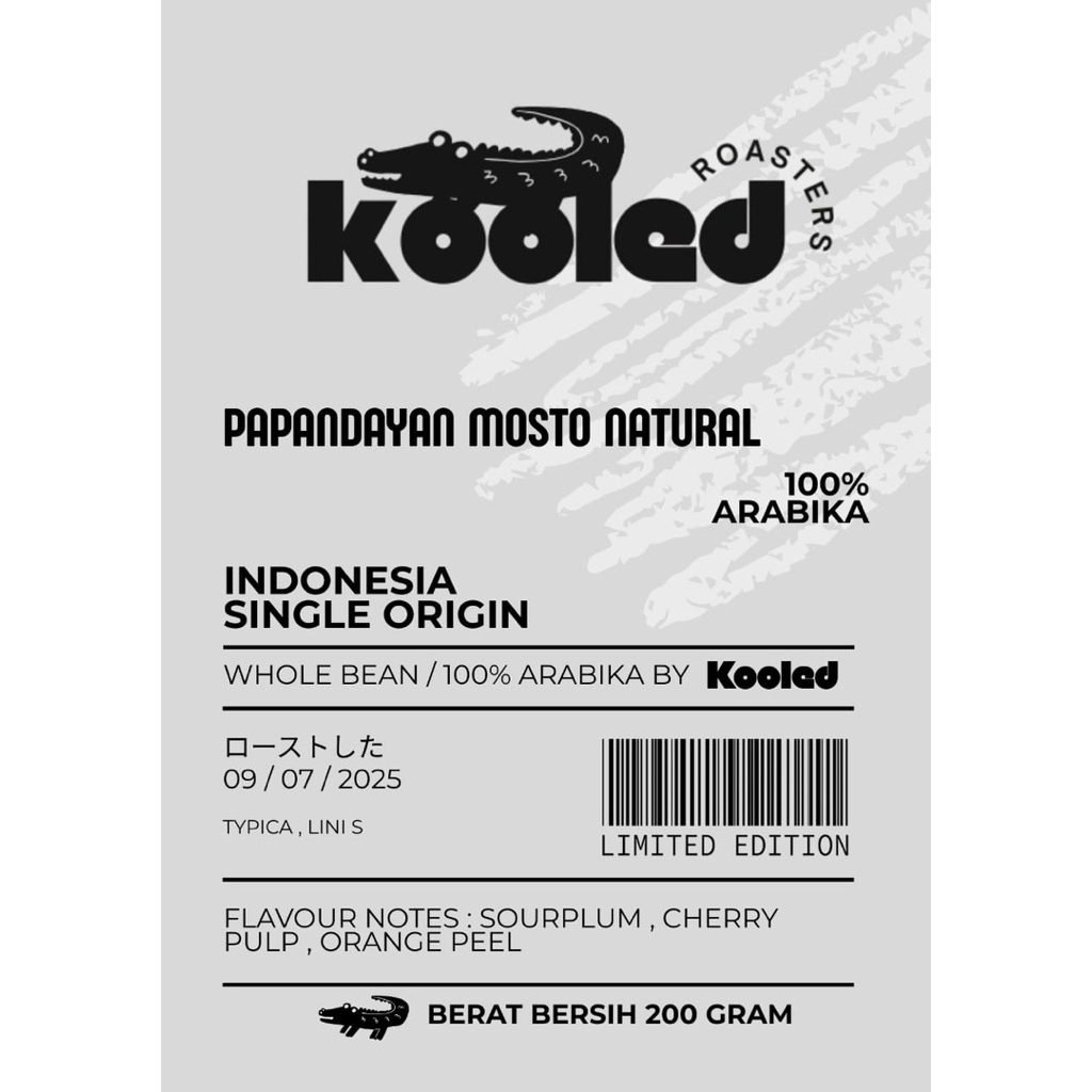 

SINGLE ORIGIN PAPANDAYAN MOSTO NATURAL 200gr & 500gr