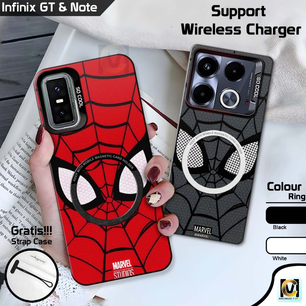 Case So Cool Infinix GT 30 Pro Terbaru 2025 Support Wireless Charger Motif Spideman | SoftCase HP In