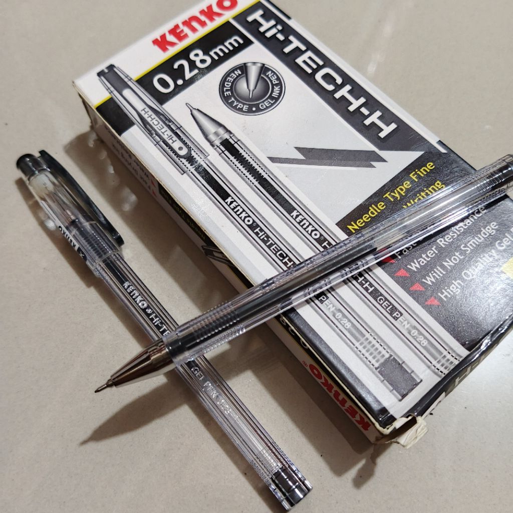 

1 Pak Pulpen Hi Tech Kenko 0.28mm Isi 12 Pcs