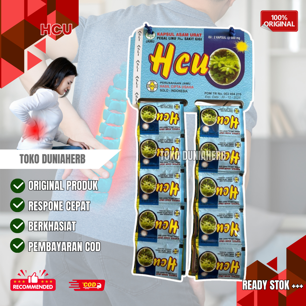 

HCU Original Kapsul Asam Urat Pegel Linu Original 20 Sachet
