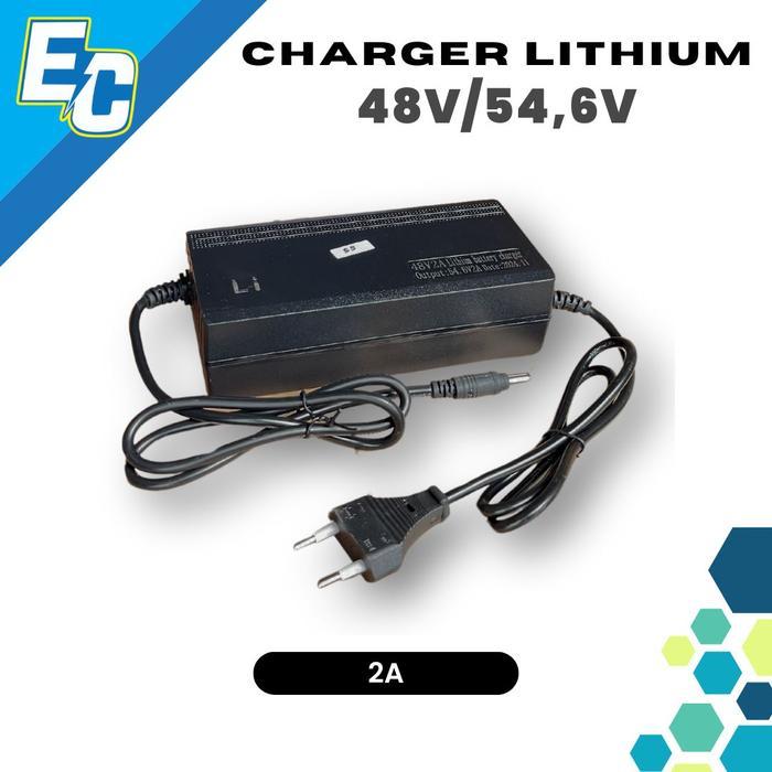 Charger 48V/54,6V 2A Lithium sepeda skuter listrik