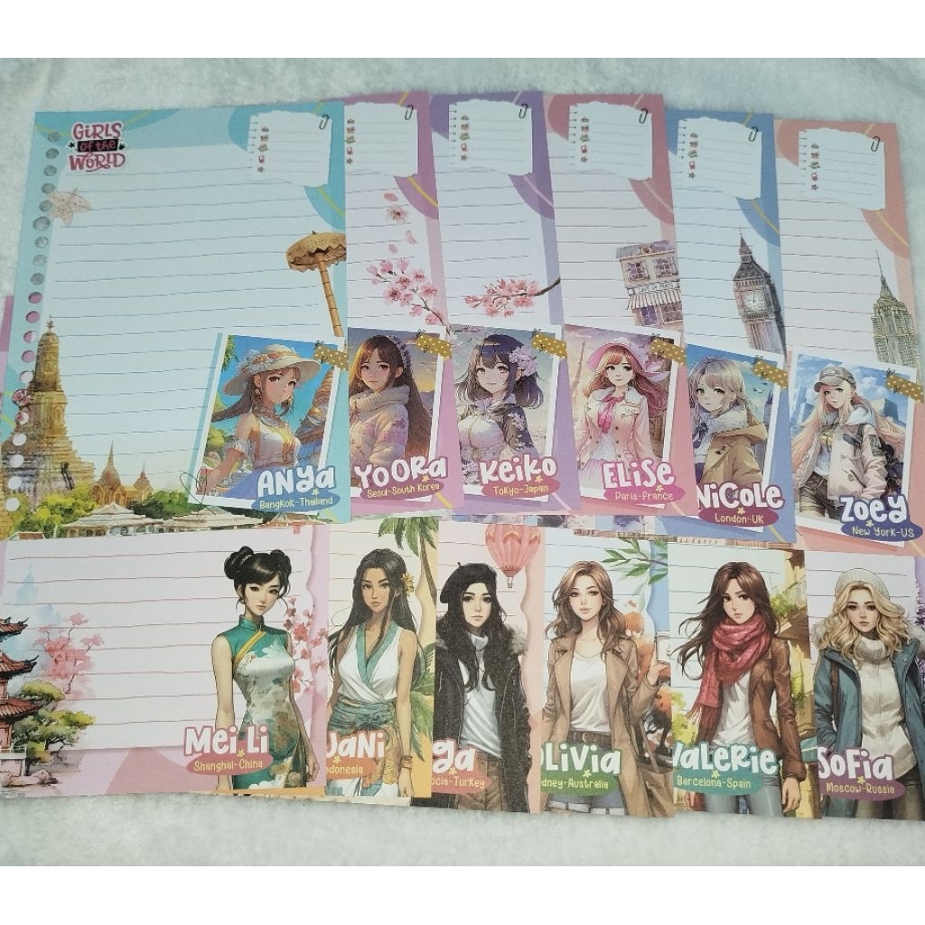 

(Harga Perlembar) Isi Binder Harvest A5 Girls Of The World