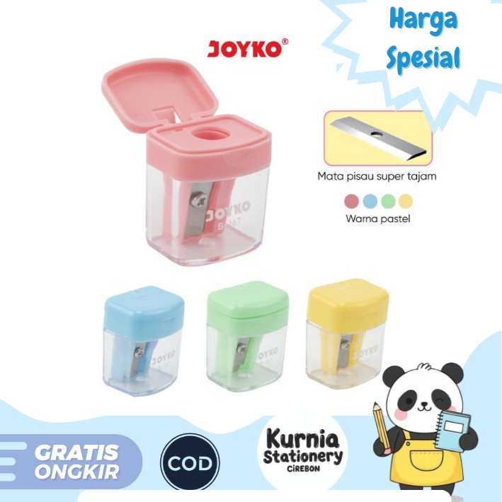 

JOYKO RAUTAN SHARPENER 1 LUBANG B-167 WARNA PASTEL (SATUAN)