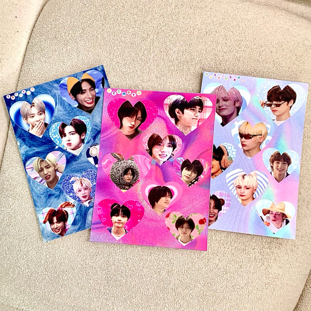 READY - TXT sticker kiss cut heart aesthetic colorfull