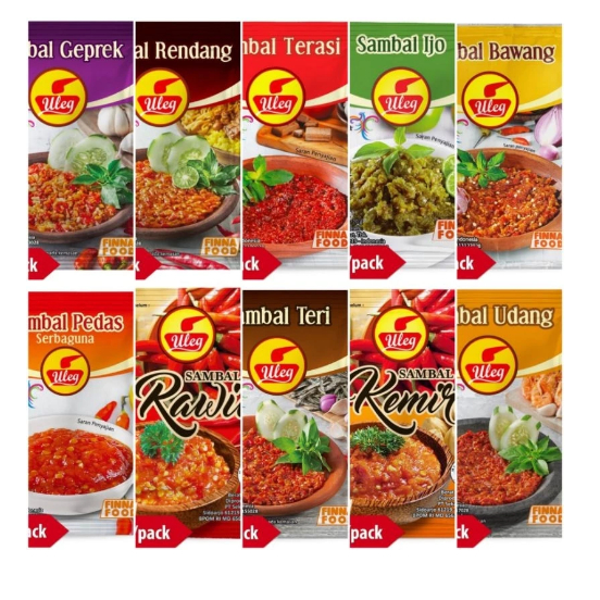 

Sambal Finna Food Uleg instant All Varian 1renceng isi 10sachet