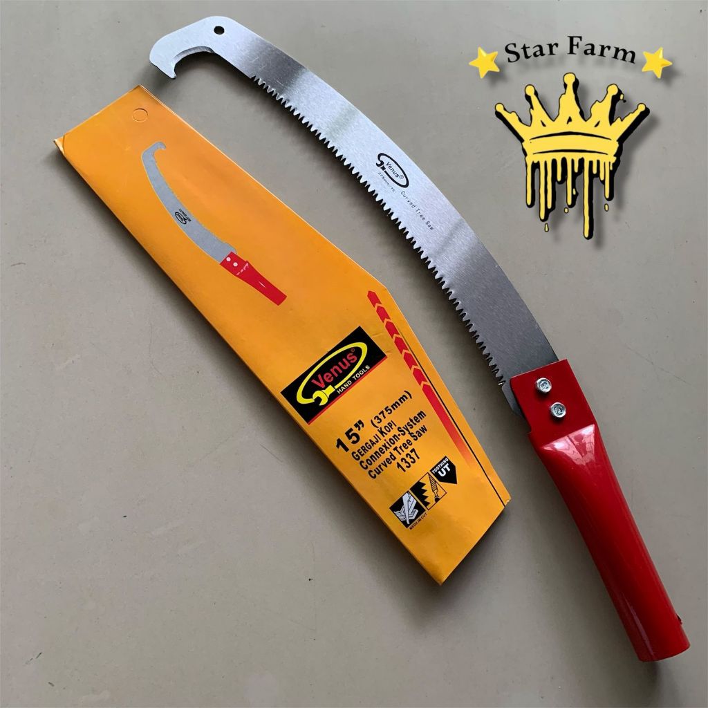 VENUS Gergaji Melengkung Gergaji Kopi Besi 15 18" inch Lengkung Ranting Dahan - Gergaji Bonsai Poton