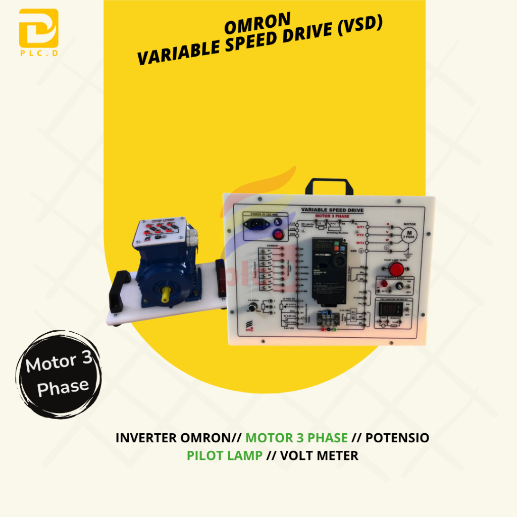 Trainer Inverter 3 Phase Omron free induction motor