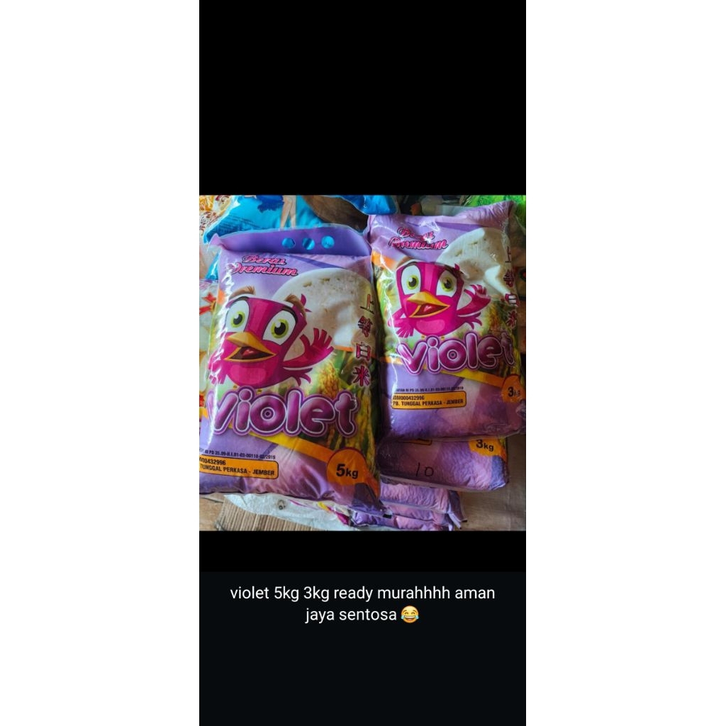 

beras premium violet murah 3kg