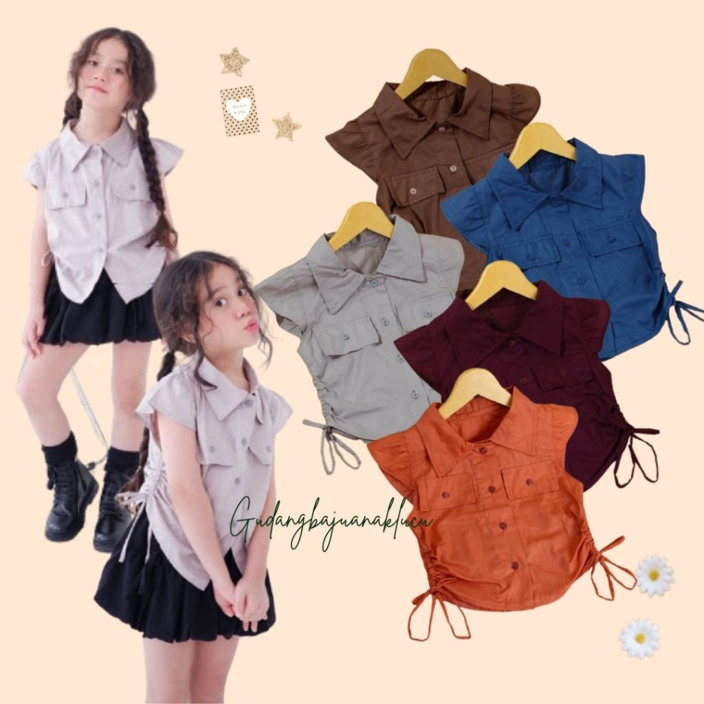 Celin kemeja Blouse 1-5tahun / tunik serut blouse / atasan anak perempuan