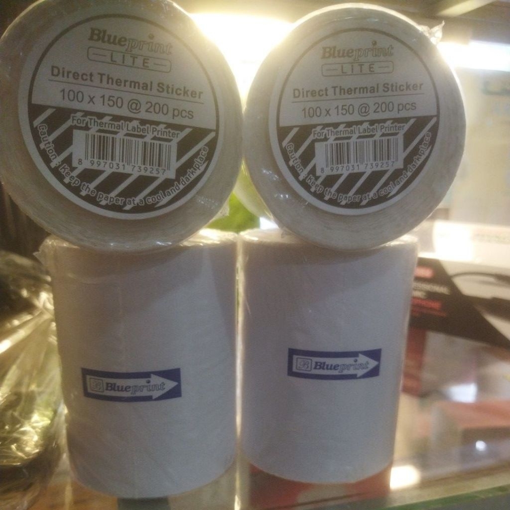 

kertas printer resi blueprint UK 100mm x 150mm isi 200 per roll