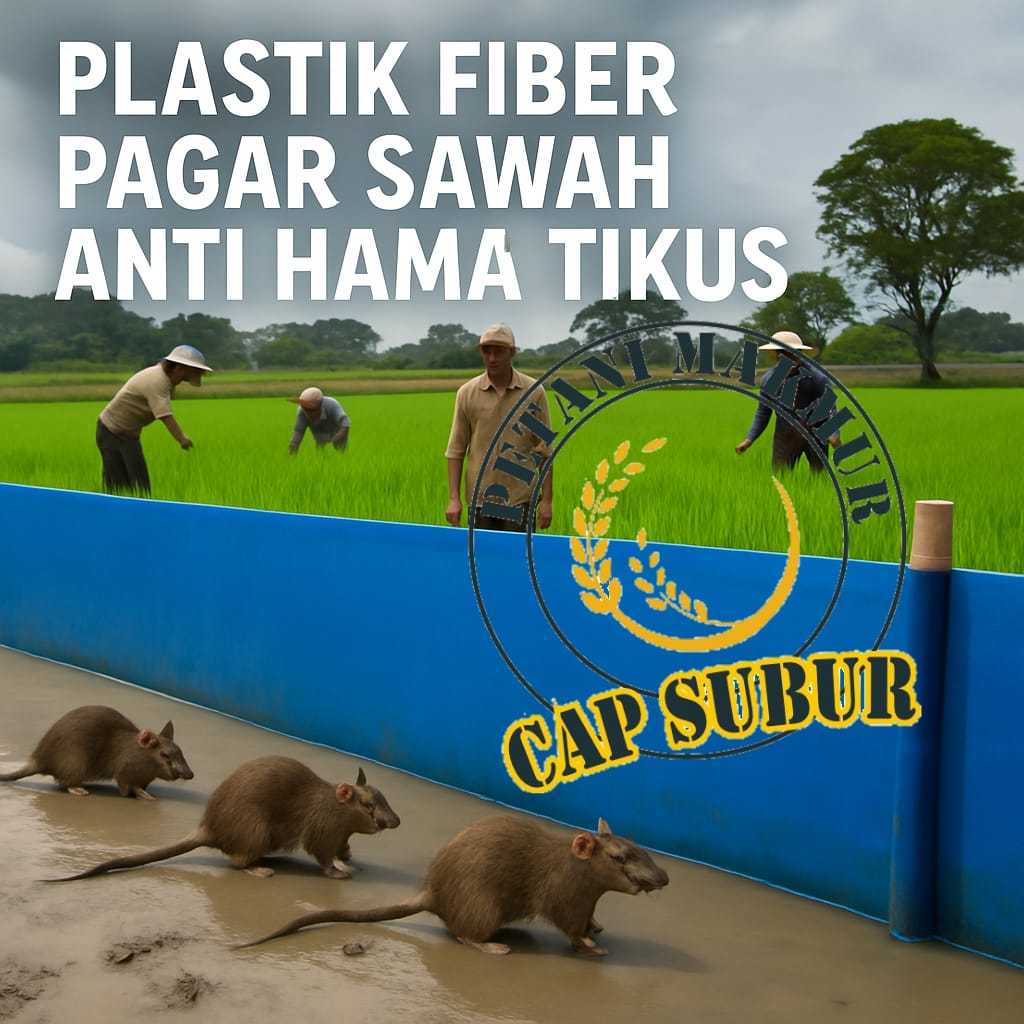 PLASTIK FIBER PAGAR SAWAH BAHAN TEBAL DAN LICIN / PLASTIK FIBER ANTI TIKUS