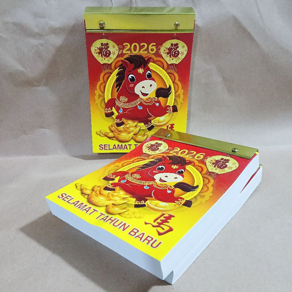 

Kalender Harian Medium (Sobek) AK Dengan Tanggalan Jawa, Arab, Cina. Tahun 2026