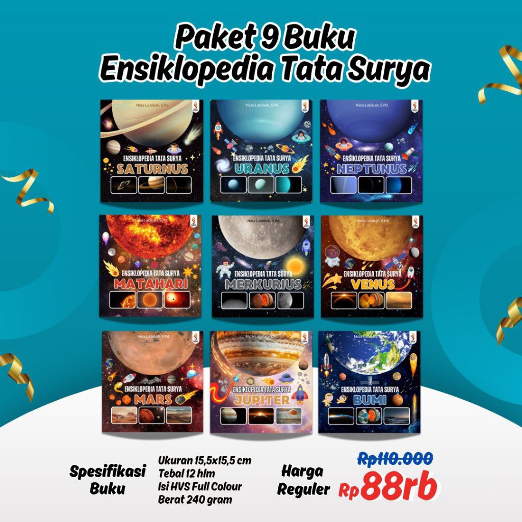 Paket 9 Buku Ensiklopedia Tata Surya