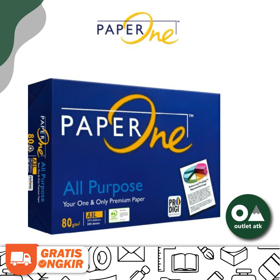 

Kertas HVS A3 / Kertas Fotokopi Paper One 80 gsm / Paperone