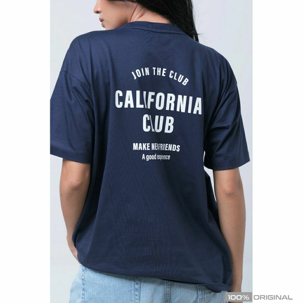 [ LOGO JEANS ] Kaos Over Size Navy Wanita Logo Jeans Original Kaos Over Size Wanita Warna Navy