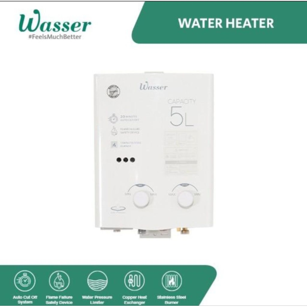 WASSER WATER HEATER GAS WH 501 - WATER HEATER GAS WASSER 5 LITER - WASSER WH 501 - WATER HEATER GAS 