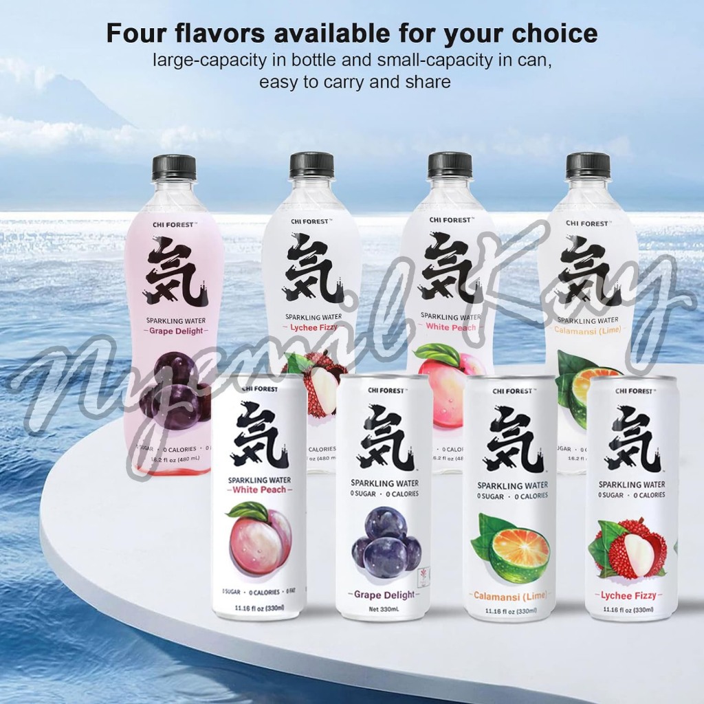 

CHI Forest Minuman Soda Bebas Gula - Minuman 0 Sugar 0 Kalori 0 Fat - Sparkling Water White Peach Lychee Fizzy Calamansi Lime Grape Delight 330-480ml