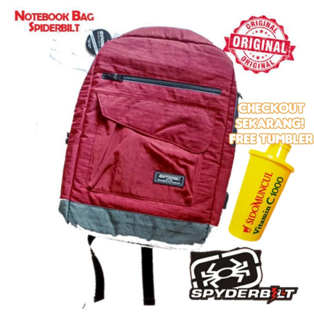 Tas Laptop Notebook Bag Spyderbilt Ukuran Dewasa USB
