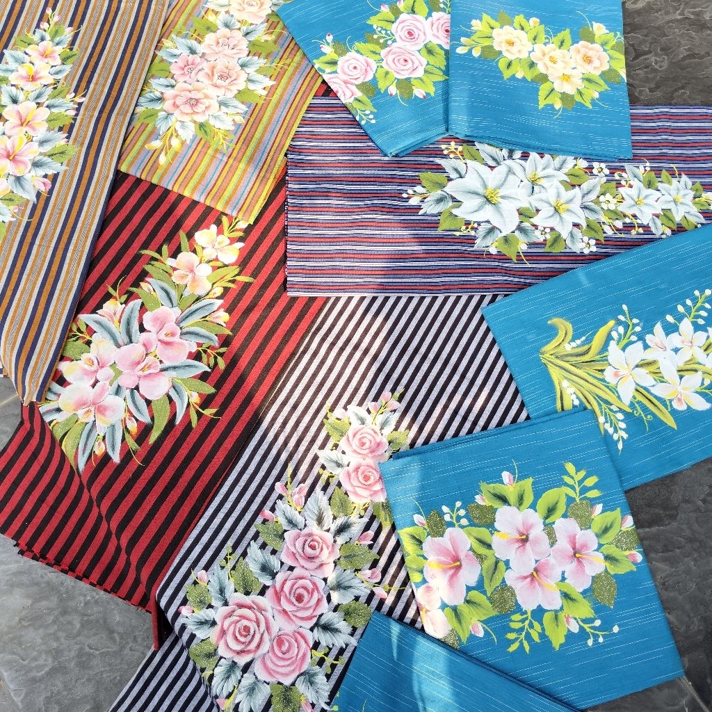 KAIN LURIK LUKIS KAIN TENUN LURIK BLOUSE DRESS KAIN TENUN SETING 1