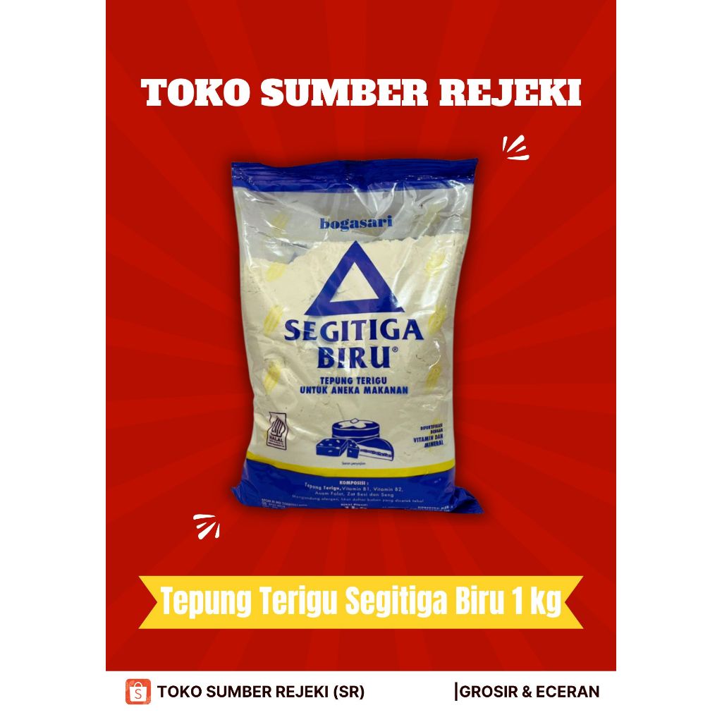

Tepung Terigu Segitiga Biru Kemasan 1Kg, 1/2Kg