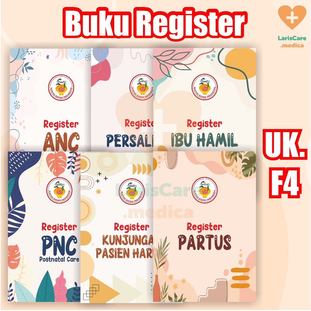 

Buku REGISTER, Buku kohort, REGISTER Ukuran F4, Buku Lembar Bidan, Isi 50 lembar