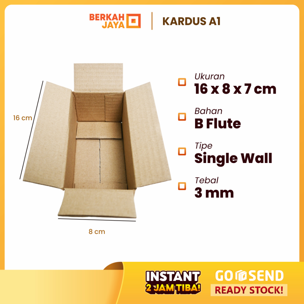 

[KHUSUS INSTANT] 16x8x7 cm Kardus / Box / Karton / Aksesoris / Kotak / Dus Packing Skincare, Sparepart, Obat (Kardus 16 x 8 x 7 cm)