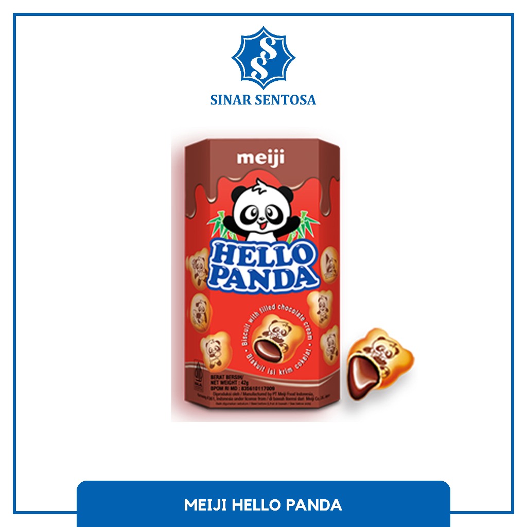 

Meiji Hello Panda Biskuit Isi Cokelat 42g | Snack Ringan Imut & Lezat