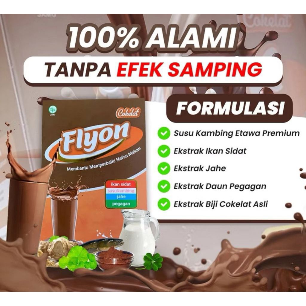 

Susu Flyon COKLAT Susu Penggemuk Badan Dan Penambah Nafsu Makan Original Vitamin Penggemuk Badan Herbal