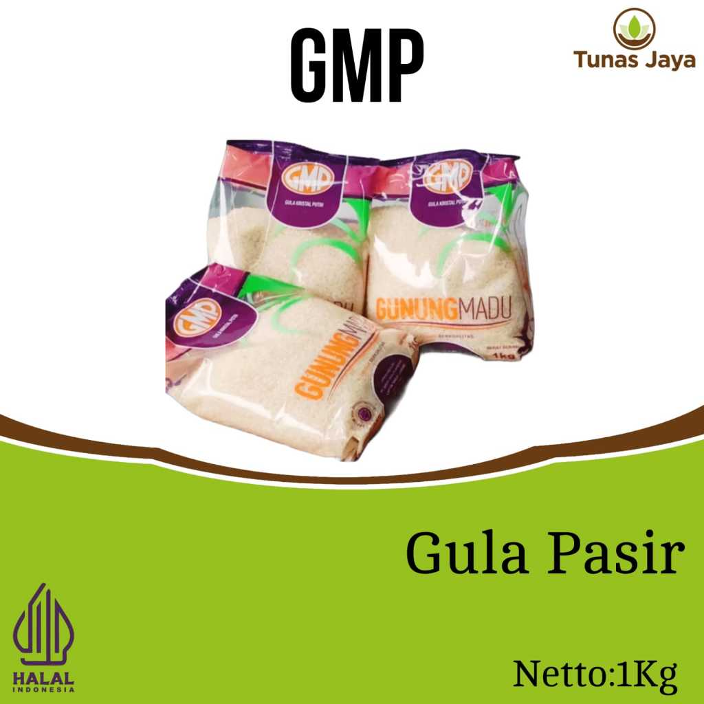 GMP Gula Pasir 1kg/Gula Pasir Gunung Madu