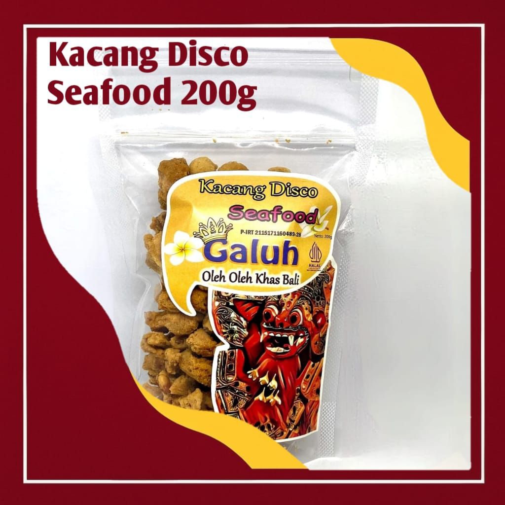 

Kacang Disco Seafood Galuh 200g – Oleh Oleh Khas Bali, Cemilan Renyah Halal Jajanan Murah