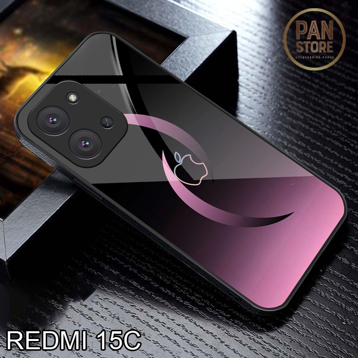 Softcase Glass case Redmi 15C Terbaru 2025 - Case - Softcase Redmi 15C  Mewah Elegant full cover