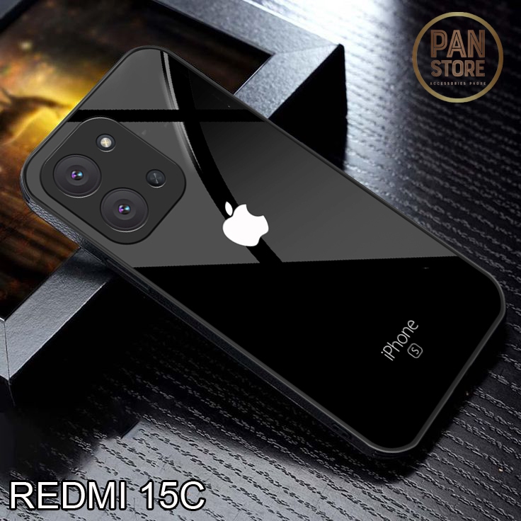 Softcase Glass case Redmi 15C Terbaru 2025 - Case - Softcase Redmi 15C  Mewah Elegant full cover