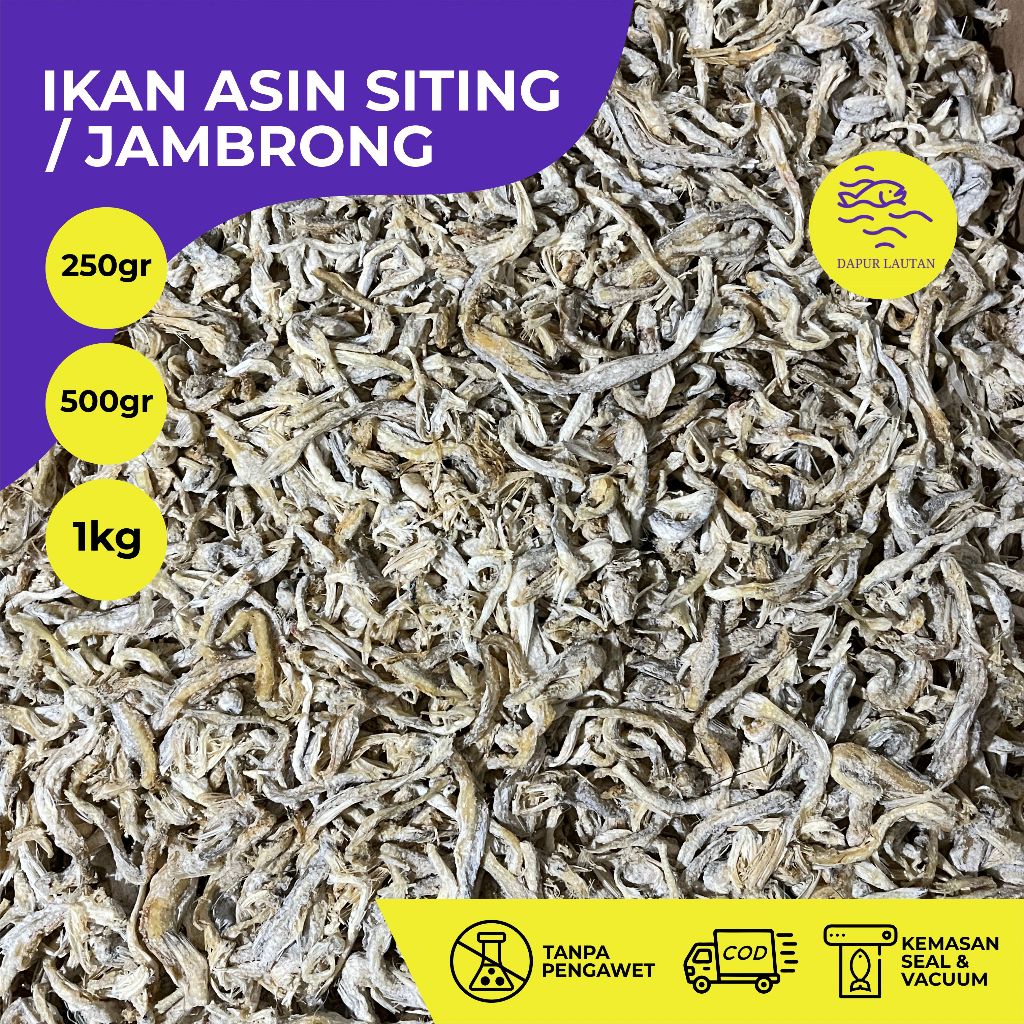 

Ikan Asin Siting / Jambrong Berat 250 gram, 500 gram, & 1 kg