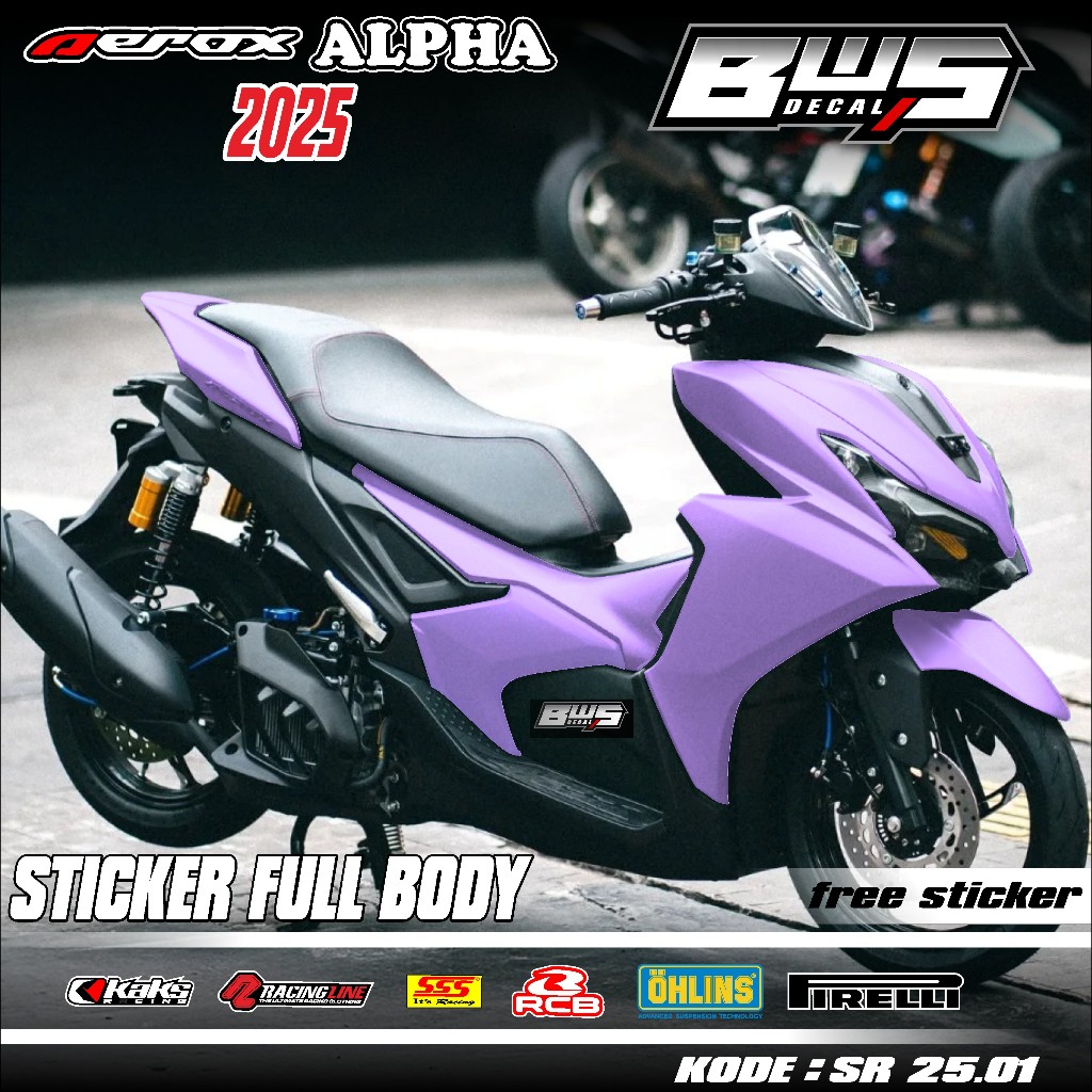 COD Sticker Yamaha Aerox Alpha Turbo Full Body Tahun 2025 Sticker Decal Full Body Aerox Alpha Turbo 