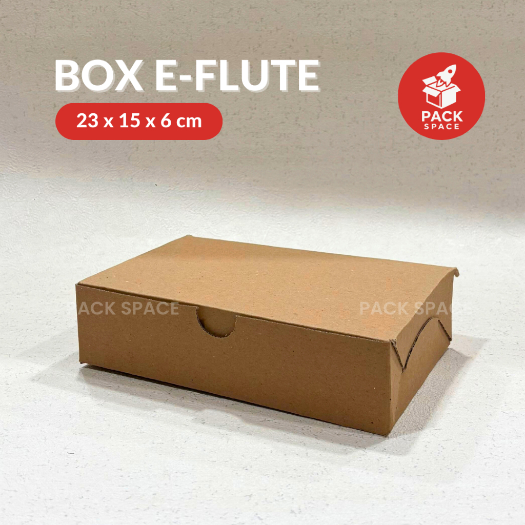 

Box Kardus E-Flute Coklat Untuk Packaging Olshop Sovenir Baju Kotak Kado Hampers Snack 23x15x6 CM