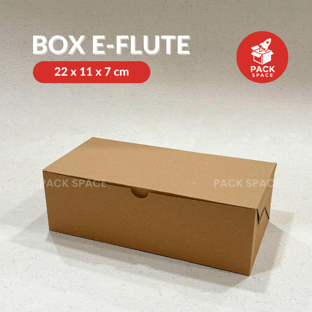 

Box Kardus E-Flute Coklat Untuk Packaging Olshop Sovenir Baju Kotak Kado Hampers Snack 22x11x7 CM