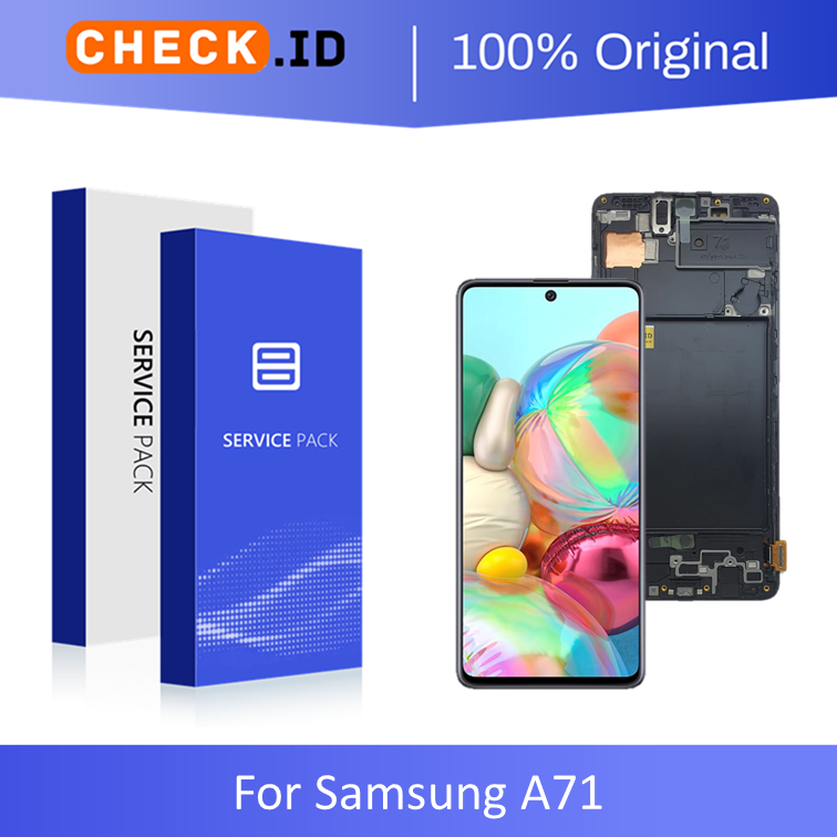 [ CHECK.ID ] AMOLED LCD + FRAME SAMSUNG A71 SM-A715F ORIGINAL