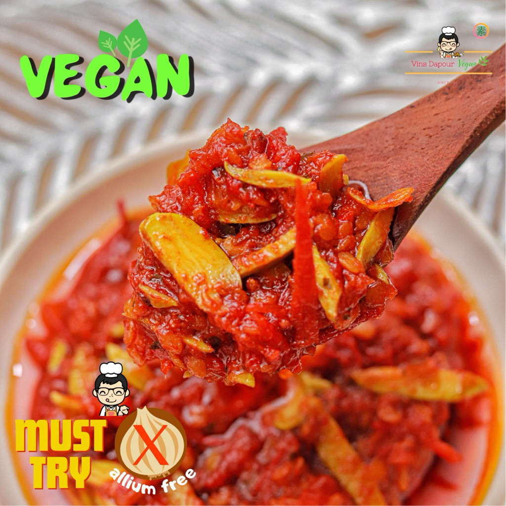 

Vinsdapourvegan - Sambal / Sambel Pete Vegan Homemade Frozen Food Bahan Beku Allium Free Vegetarian
