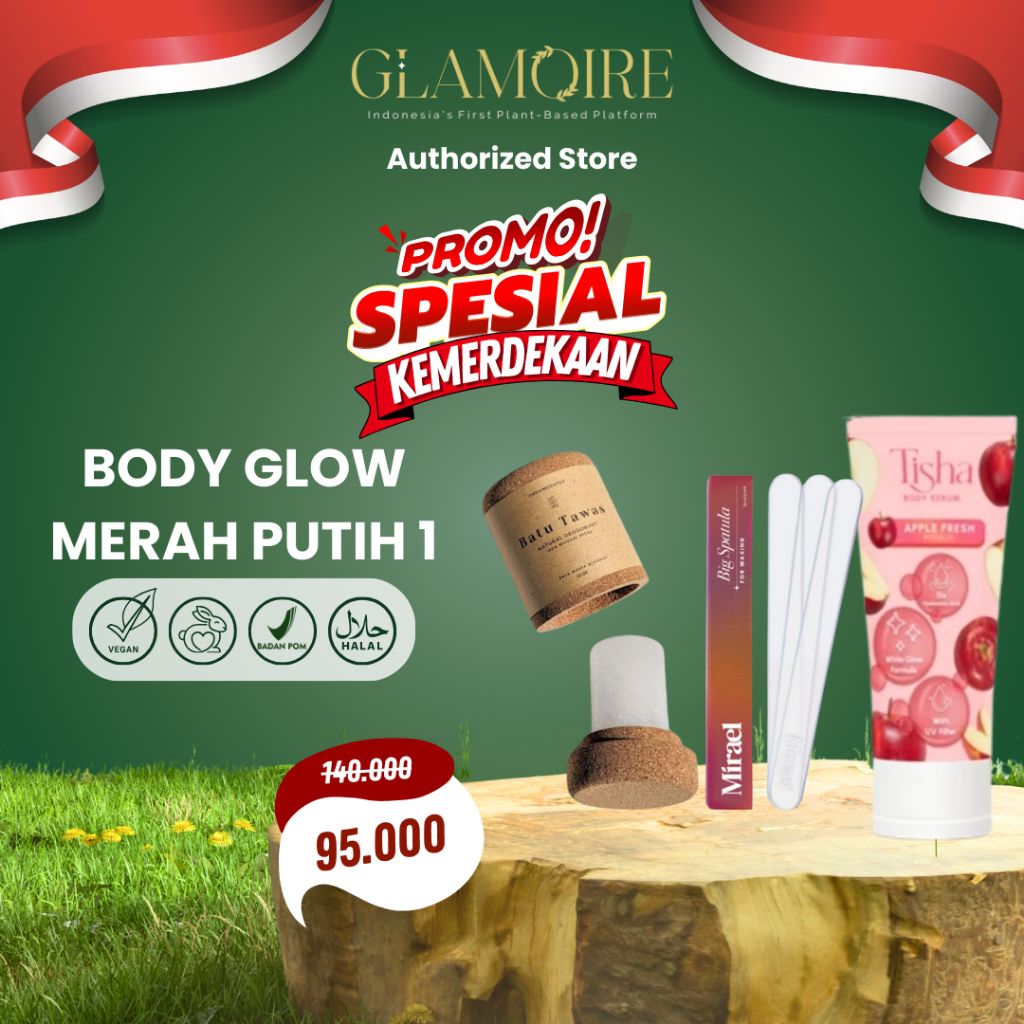 Glamoire - Specia Kemerdekaan Ke 80 Body Glow Merah Putih 1