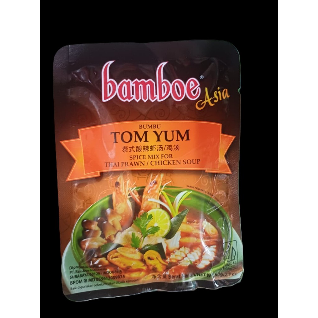 

BAMBOE BUMBU TOMYUM INSTAN 60 GR HALAL