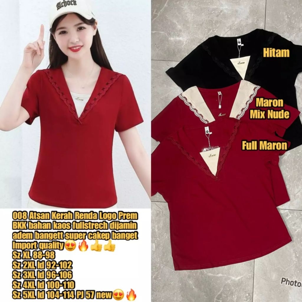 LS Atasan kerah renda 008