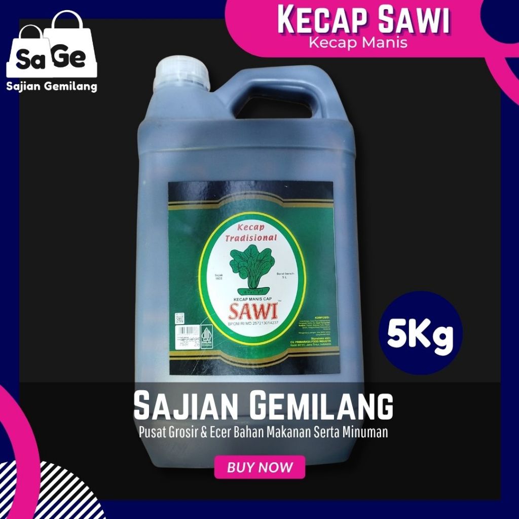 

[TURUN HARGA] Kecap Manis Cap Sawi 5L – Ukuran Jumbo Hemat – Grosir Sajian Gemilang