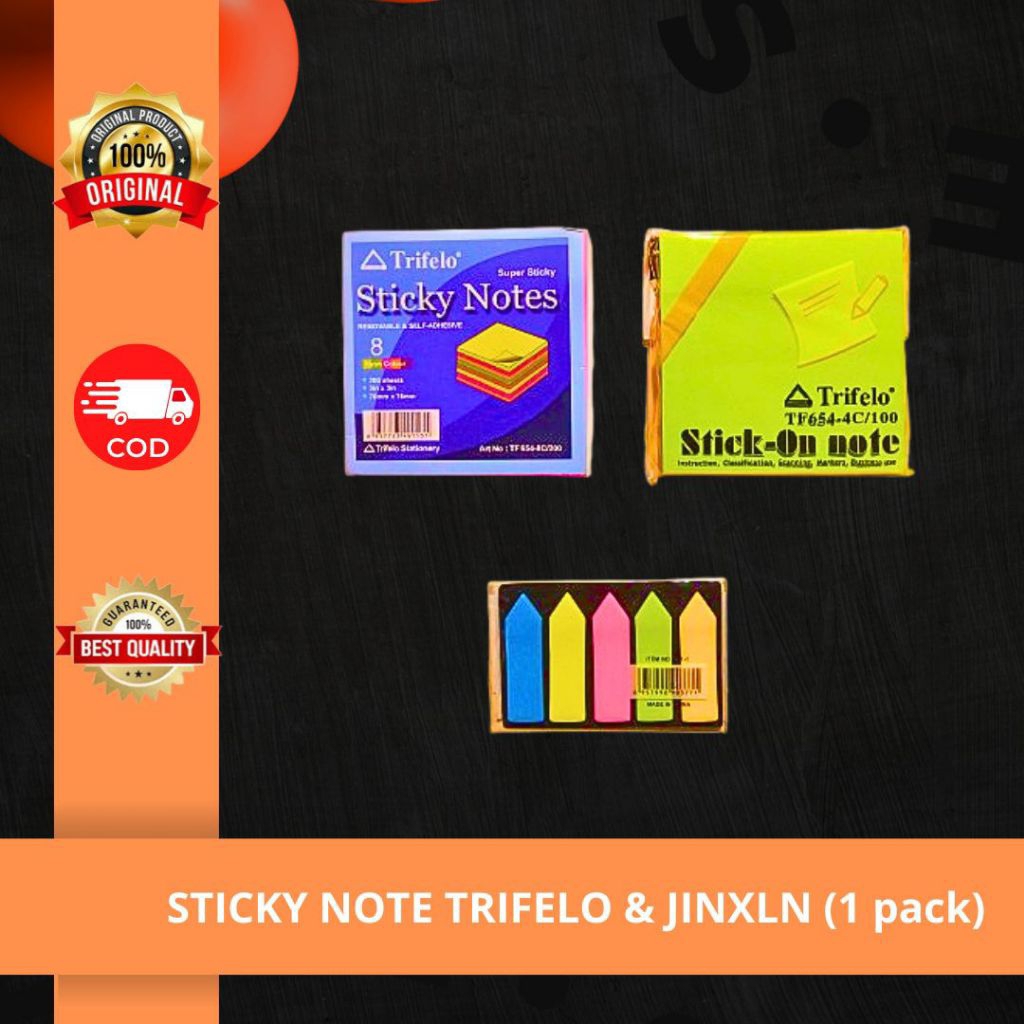 

Sticky Note Trifelo & Jinxln | Memo Tempel Berbagai Varian (1 pack)