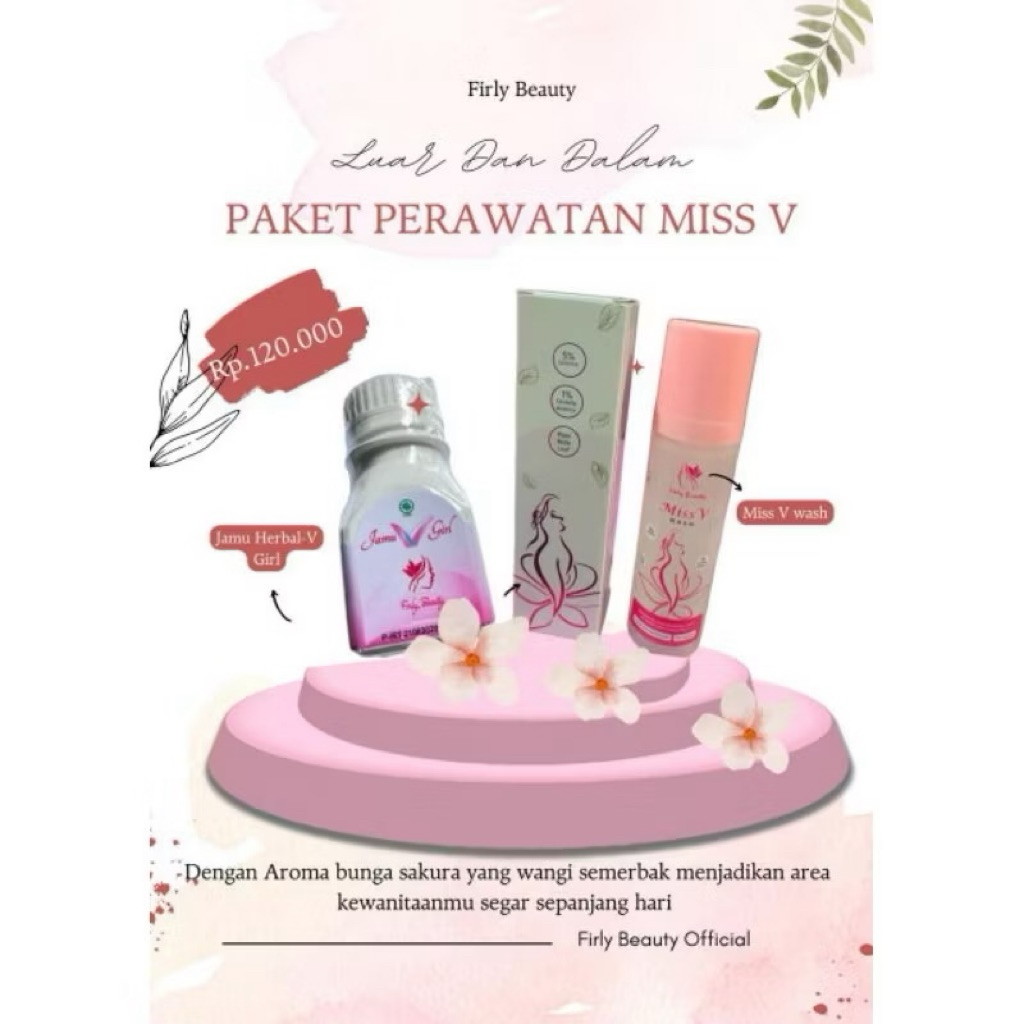 PAKET PERAWATAN MISS V+ JAMU FIRLY BPOM By Firlybeauty