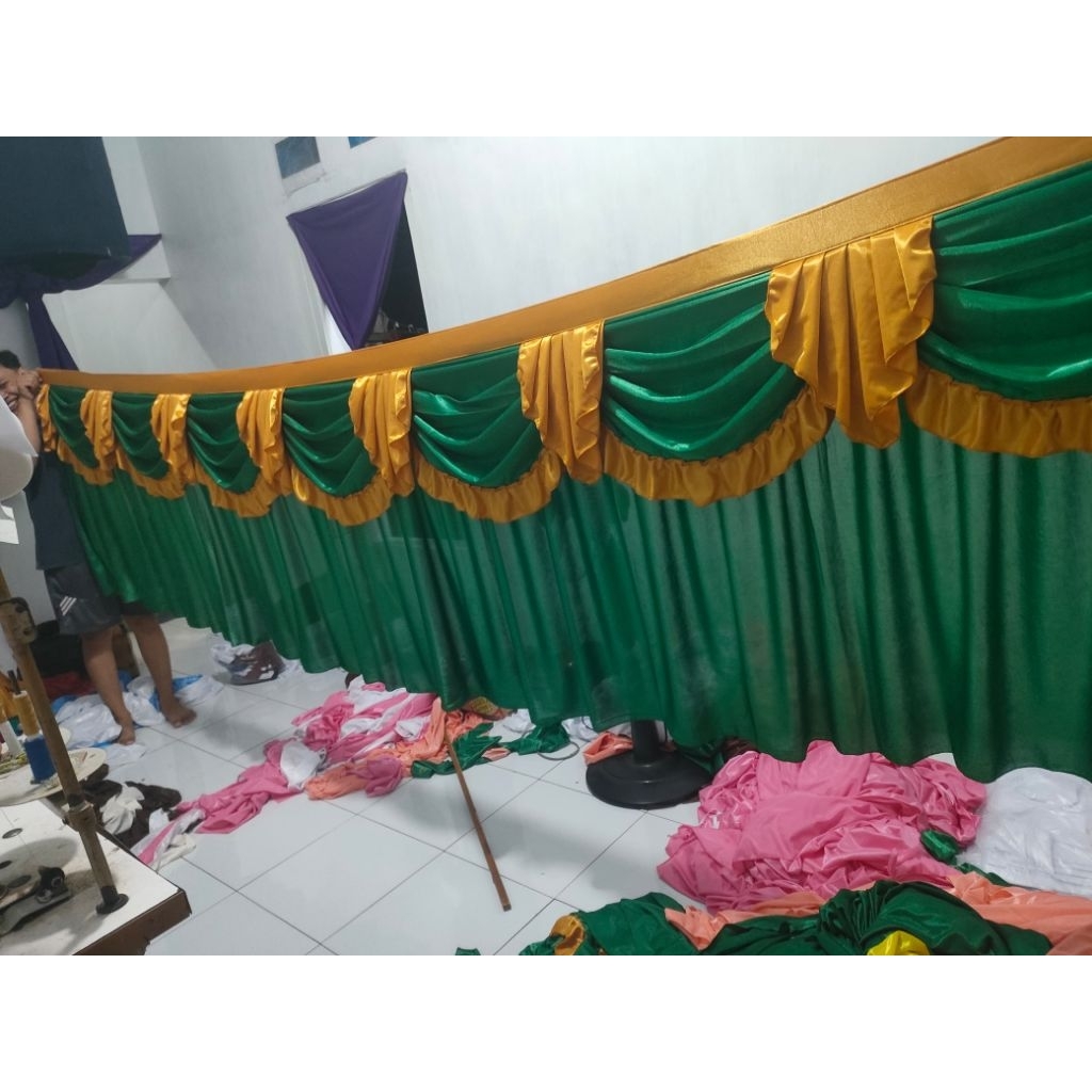 pinggiran meja catering/skirting meja prasmanan/rempel meja