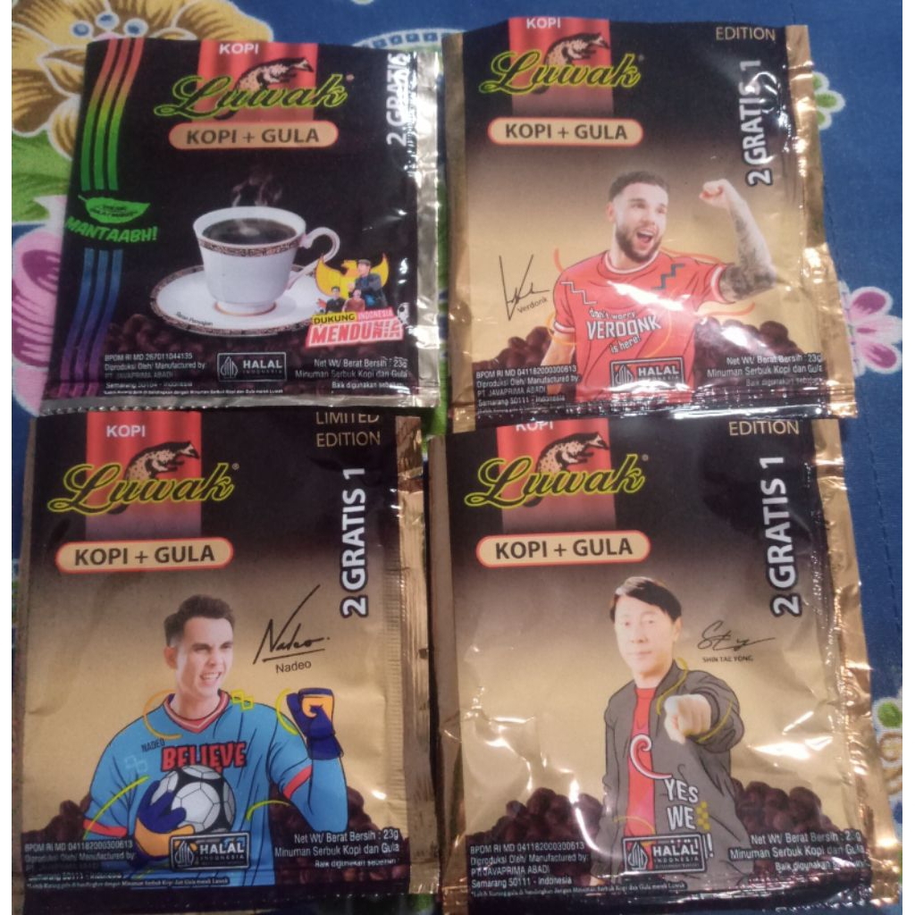 

50 pcs bungkus kopi luwak bekas untuk kerajinan prakarya daur ulang