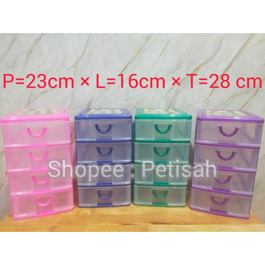 Laci Mini Vicotry 4 Tingkat / Laci Kecil / Laci Meja / Laci Sendok / Laci Container Mini / Rak Laci 
