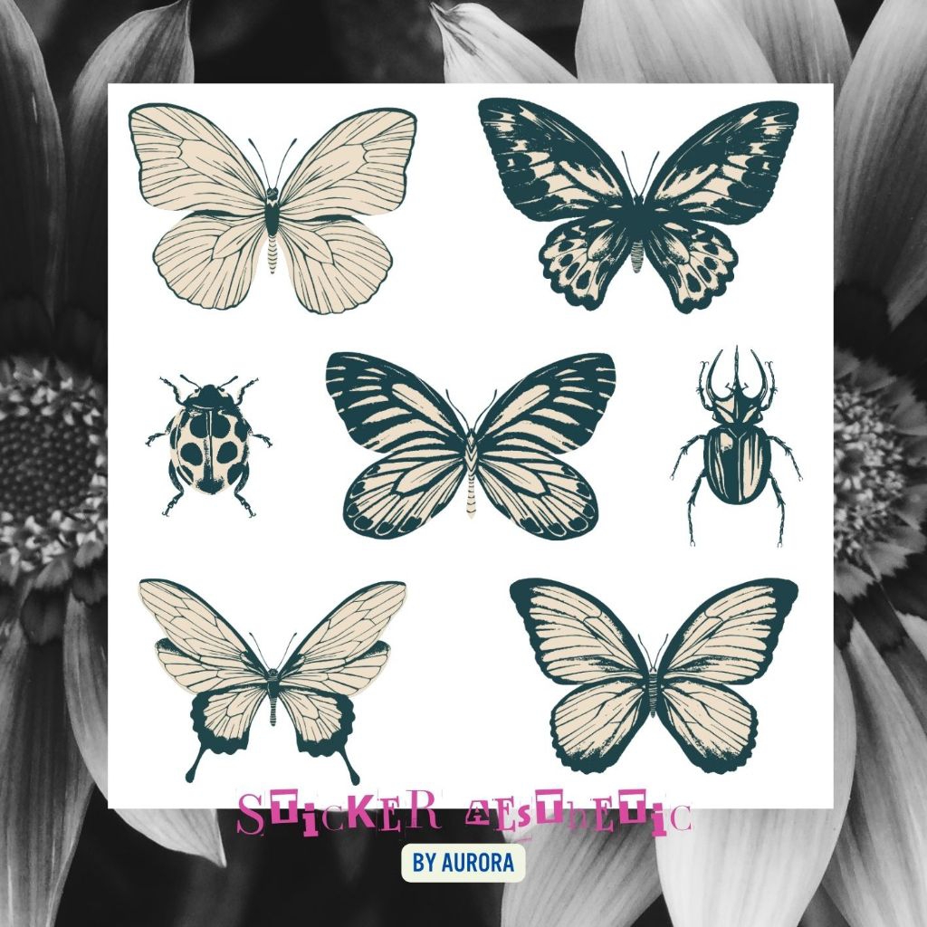 

Sticker Aesthetic Butterfly | Stiker Kupu-kupu | Stiker Waterproof Anti Air | Sticker Jurnal | Sticker Case Hp