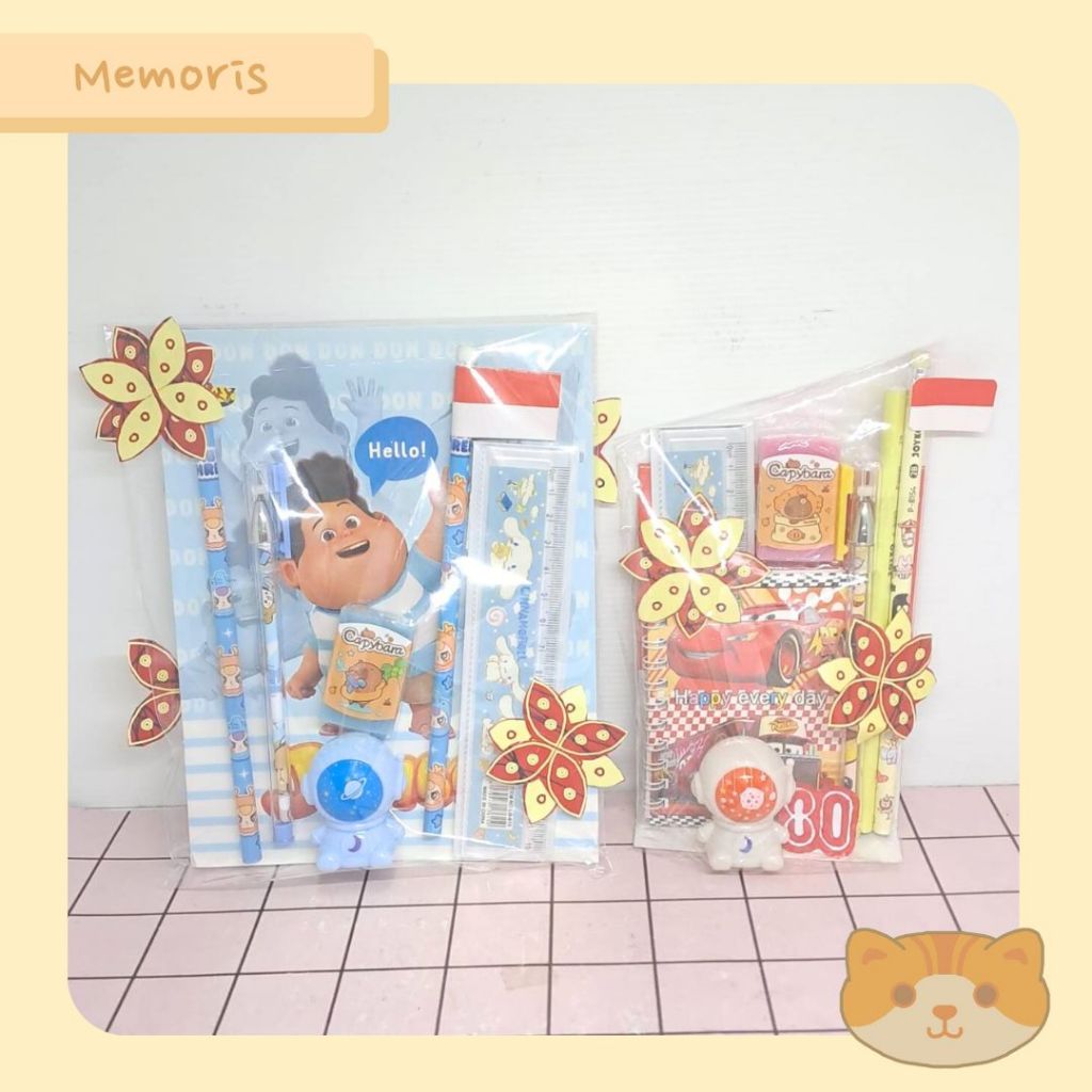 

Alat Tulis Stationary Set 7 in 1 Anak Fancy Bingkisan Souvenir Kemerdekaan RI 80 Tahun