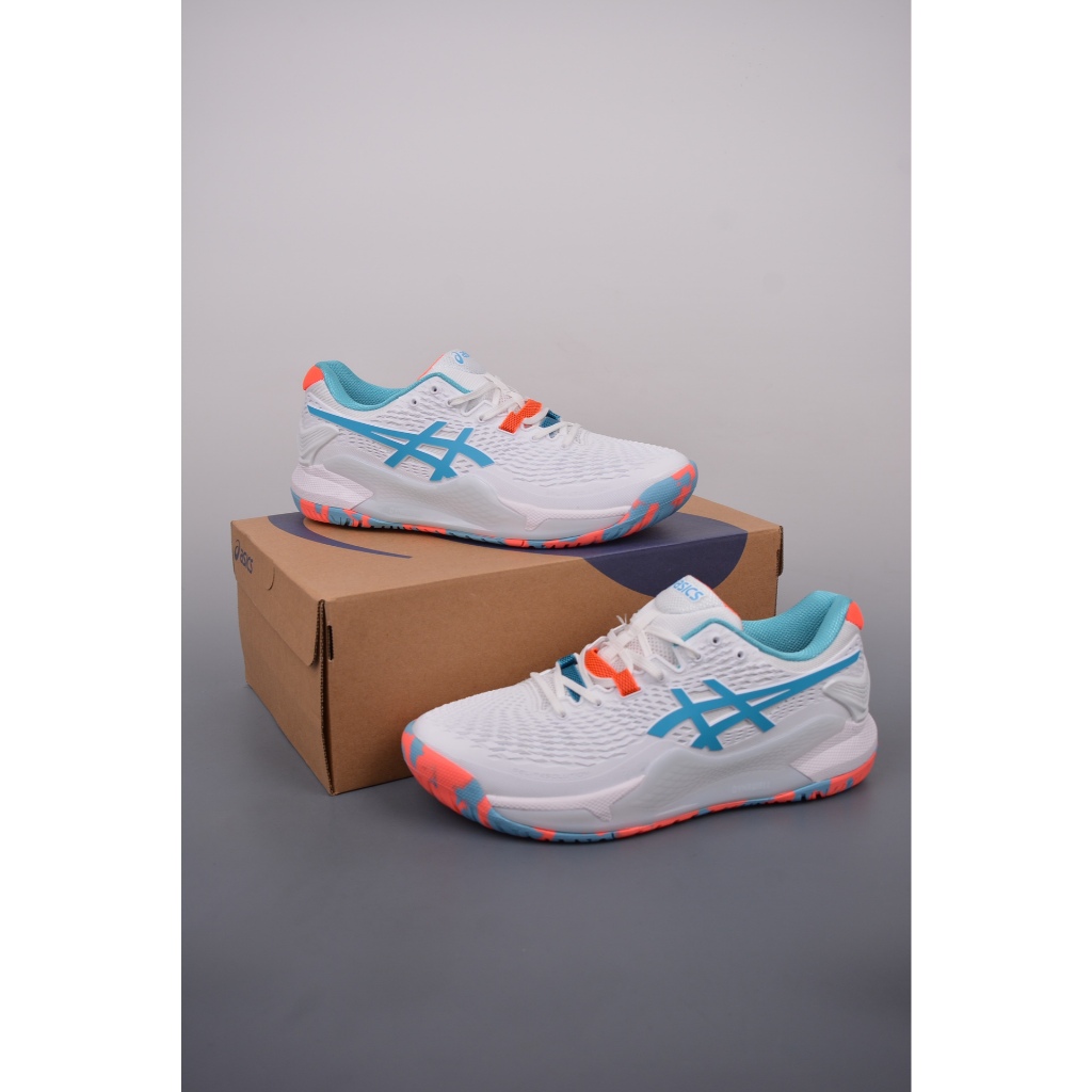 Asics Gel Resolution 9 White (GEL-RESOLUTION) (Sepatu Tenis / Tennis Shoes)